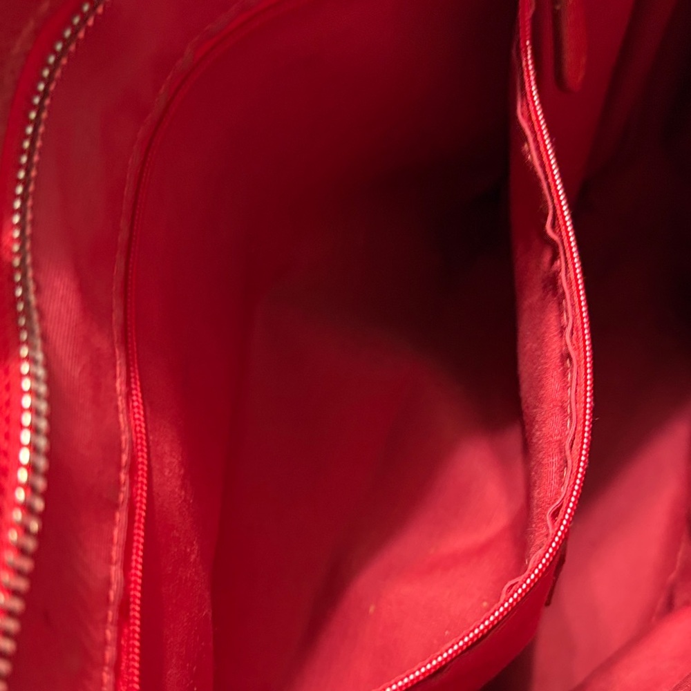Coach Vibrant Red Leather Tote - Picture 4 of 13